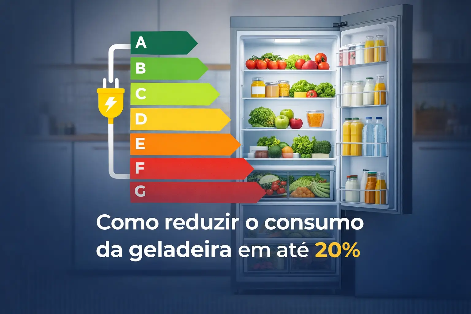 Como reduzir o consumo da geladeira em até 20% com eficiência energética